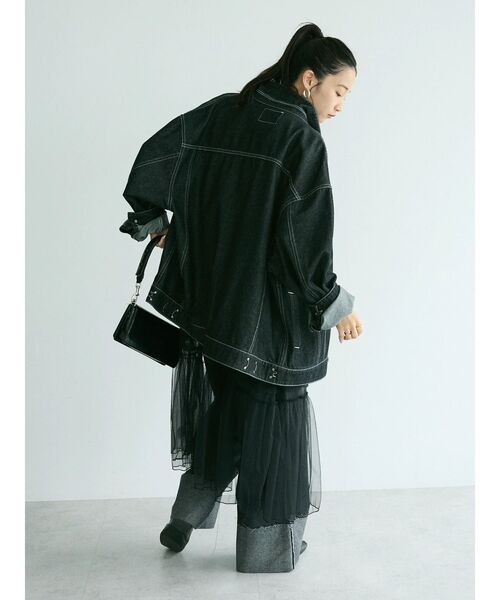 CRAFT STANDARD BOUTIQUE(クラフトスタンダードブティック)の「デニム3rdジャケット(デニムジャケット・レディース・ブラック/ダークインディゴブルー・M/L/XL)」の18枚目の写真