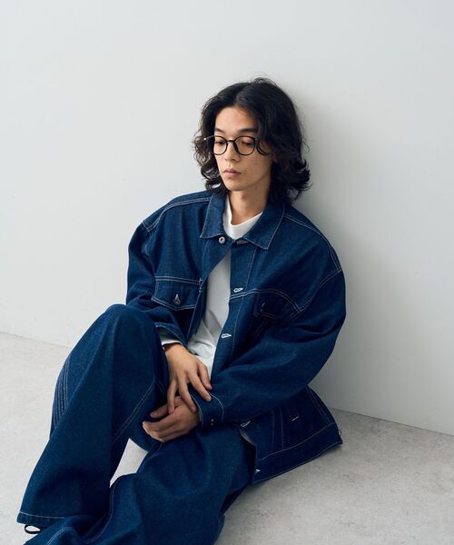 CRAFT STANDARD BOUTIQUE(クラフトスタンダードブティック)の「デニム3rdジャケット(デニムジャケット・レディース・ブラック/ダークインディゴブルー・M/L/XL)」の19枚目の写真