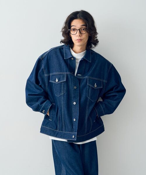 CRAFT STANDARD BOUTIQUE(クラフトスタンダードブティック)の「デニム3rdジャケット(デニムジャケット・レディース・ブラック/ダークインディゴブルー・M/L/XL)」の20枚目の写真