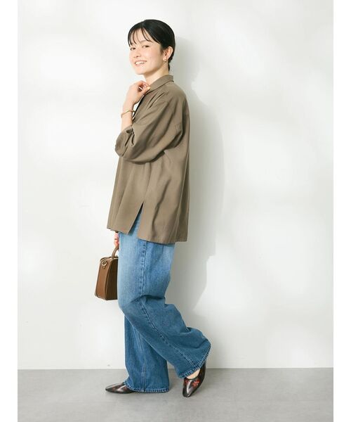CRAFT STANDARD BOUTIQUE(クラフトスタンダードブティック)の「ワイドデニムパンツ(デニムパンツ・レディース・ライトインディゴブルー/アイボリー・S/M/L)」の9枚目の写真