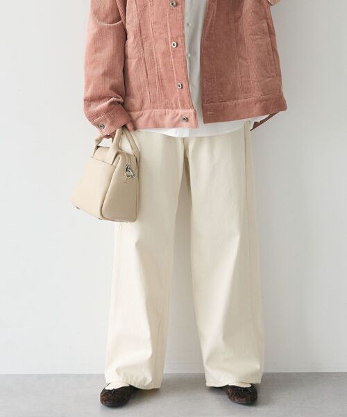 CRAFT STANDARD BOUTIQUE(クラフトスタンダードブティック)の「ワイドデニムパンツ(デニムパンツ・レディース・ライトインディゴブルー/アイボリー・S/M/L)」の16枚目の写真