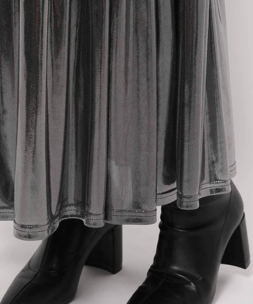 LOWRYS FARM（ローリーズファーム）の「グリッタープリーツスカート　 139171（スカート・レディース・ブラウン/アイボリー/グレー/ブラック・FREE）」の9枚目の写真