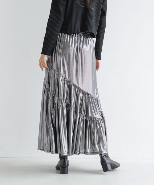 LOWRYS FARM（ローリーズファーム）の「グリッタープリーツスカート　 139171（スカート・レディース・ブラウン/アイボリー/グレー/ブラック・FREE）」の22枚目の写真