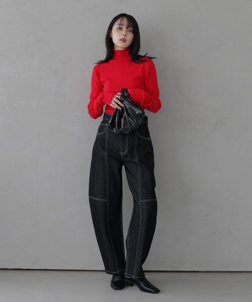 LIAN(リアン)の「サテンハンドバッグ(ハンドバッグ・レディース・ブラウン/アイボリー/ブラック・FREE)」の12枚目の写真