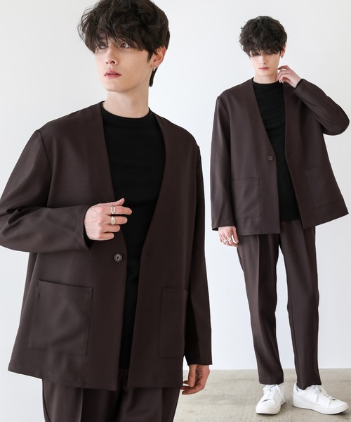 セットアップ3点セット】ノーカラー/ダブル/シングルテーラード