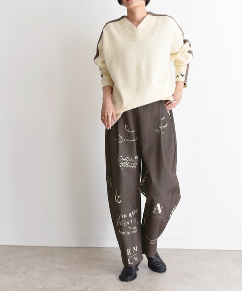 新品】&エルシー ジャージフレアパンツ &ellecy アンドエルシー