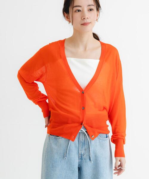 セール】カシミヤミックスVネックカーディガン（カーディガン/ボレロ