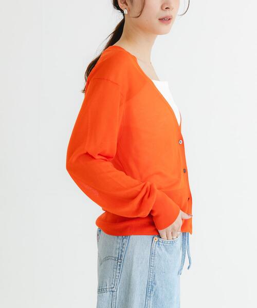 URBAN RESEARCH（アーバンリサーチ）の「カシミヤミックスVネックカーディガン（カーディガン/ボレロ・レディース・グレー/ブラック/オレンジ・FREE）」の20枚目の写真