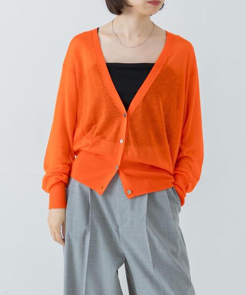 セール】カシミヤミックスVネックカーディガン（カーディガン/ボレロ