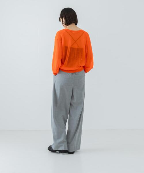 URBAN RESEARCH（アーバンリサーチ）の「カシミヤミックスVネックカーディガン（カーディガン/ボレロ・レディース・グレー/ブラック/オレンジ・FREE）」の14枚目の写真