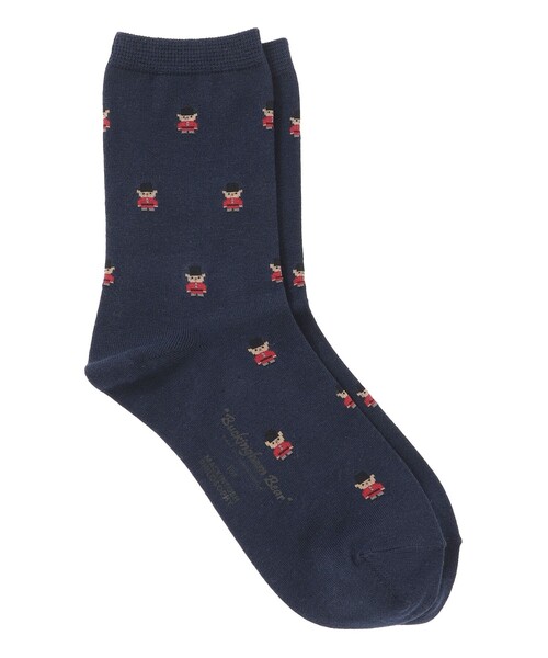 MACKINTOSH PHILOSOPHY（ﾏｯｷﾝﾄｯｼｭ ﾌｨﾛｿﾌｨｰ）の「【WEB&一部店舗限定】バッキンガムベア 総柄ソックス（ソックス/靴下・レディース・グレー系その他/オフホワイト/チャコールグレー/ダークネイビー・FREE）」の4枚目の写真