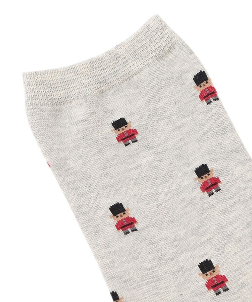 MACKINTOSH PHILOSOPHY（ﾏｯｷﾝﾄｯｼｭ ﾌｨﾛｿﾌｨｰ）の「【WEB&一部店舗限定】バッキンガムベア 総柄ソックス（ソックス/靴下・レディース・グレー系その他/オフホワイト/チャコールグレー/ダークネイビー・FREE）」の5枚目の写真