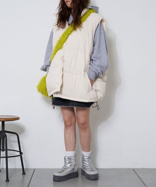 CIAOPANIC（チャオパニック）の「厚底ショートスノーブーツ（ブーツ・レディース・ブラック/シルバー・SMALL/MEDIUM/LARGE/X-LARGE）」の14枚目の写真