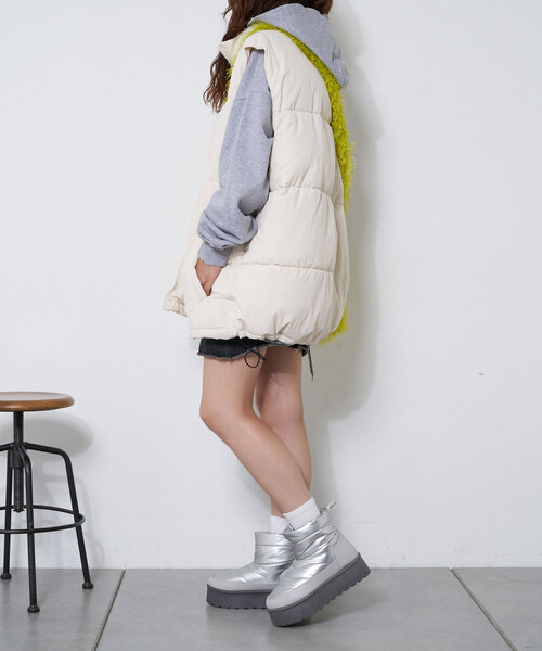 CIAOPANIC（チャオパニック）の「厚底ショートスノーブーツ（ブーツ・レディース・ブラック/シルバー・SMALL/MEDIUM/LARGE/X-LARGE）」の15枚目の写真