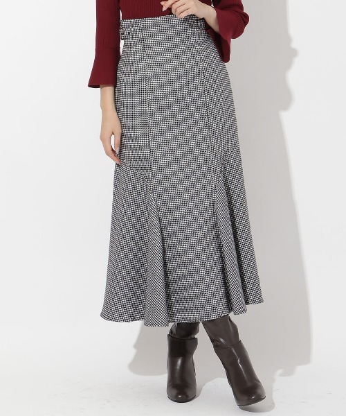 【セール】サイドベルト千鳥切替スカート（スカート）｜And Couture（アンドクチュール）