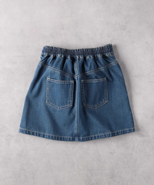 Right-on（ライトオン）の「【VIVIAN BLUE】デニムレースアップスカート（デニムスカート・キッズ・ダークインディゴブルー/ブラック・130/140/150/160）」の7枚目の写真