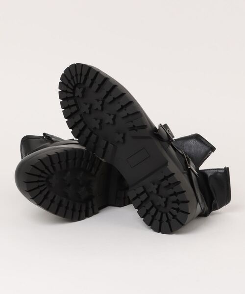 TopIsm(トップイズム)の「ドレープクロスベルトショートブーツ(ブーツ・メンズ・ブラック・26/26.5/27/28/25.5)」の3枚目の写真