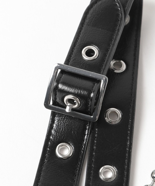 Me%（ミィパーセント）の「【ストラップシート付き】ハートポーチハンドルストラップ 211941（スマホグッズ・レディース・シルバー/ブラック・FREE）」の13枚目の写真