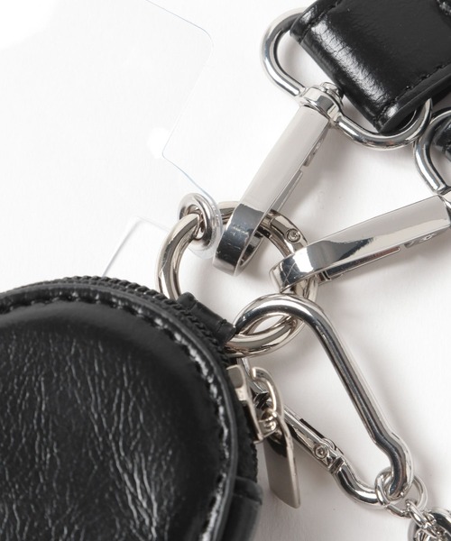 Me%（ミィパーセント）の「【ストラップシート付き】ハートポーチハンドルストラップ 211941（スマホグッズ・レディース・シルバー/ブラック・FREE）」の15枚目の写真