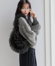 LOWRYS FARM | チュールフリルショルダーＢＡＧ 240833(ショルダーバッグ)
