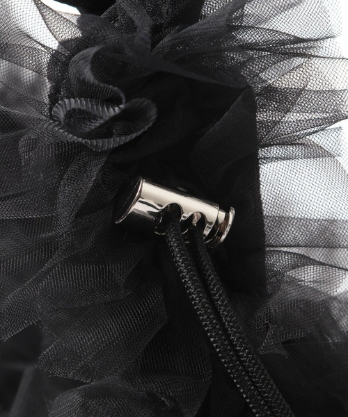 LOWRYS FARM（ローリーズファーム）の「チュールフリルショルダーＢＡＧ 240833（ショルダーバッグ・レディース・ブラック/グレー・FREE）」の9枚目の写真