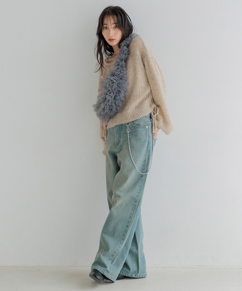 LOWRYS FARM（ローリーズファーム）の「チュールフリルショルダーＢＡＧ 240833（ショルダーバッグ・レディース・ブラック/グレー・FREE）」の15枚目の写真