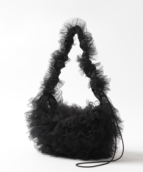 LOWRYS FARM（ローリーズファーム）の「チュールフリルショルダーＢＡＧ 240833（ショルダーバッグ・レディース・ブラック/グレー・FREE）」の16枚目の写真