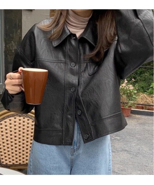 【セール】PUレザ－ジャケット（ブルゾン）｜LAUTRE COTE（ロウトレコウト）