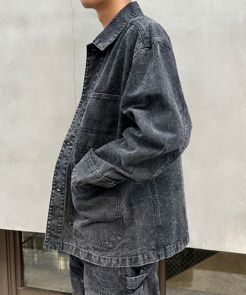 CIAOPANIC(チャオパニック)の「フェードダックデニムカバーオール(ブルゾン・レディース・チャコールグレー/ベージュ/ピンク・MEDIUM/LARGE)」の15枚目の写真