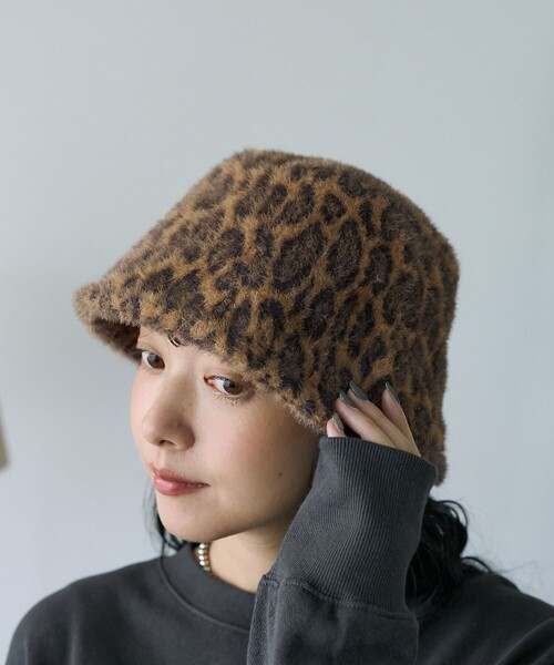 FREAK'S STORE（フリークスストア）の「ファーハット（ハット・レディース・その他9/ブラック/レオパード・ONE SIZE）」の9枚目の写真