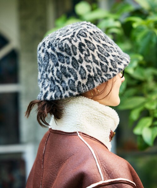 FREAK'S STORE（フリークスストア）の「ファーハット（ハット・レディース・その他9/ブラック/レオパード・ONE SIZE）」の7枚目の写真