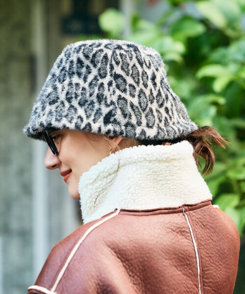 FREAK'S STORE（フリークスストア）の「ファーハット（ハット・レディース・その他9/ブラック/レオパード・ONE SIZE）」の6枚目の写真