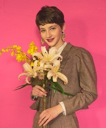 ペプラムツイードジャケット/ananotherangelus