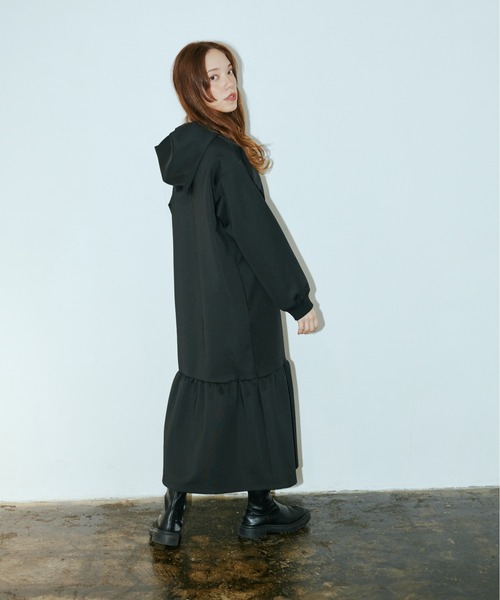 セール】ジャージフーディーワンピース（ワンピース）｜terrace