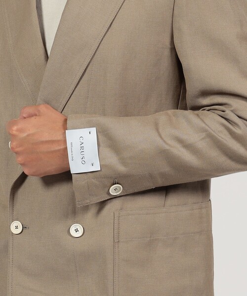 CARUSO リネン スラックス 48 ブラウン CARUSO リネン スラックス 48 ブラウン CARUSO（カルーゾ