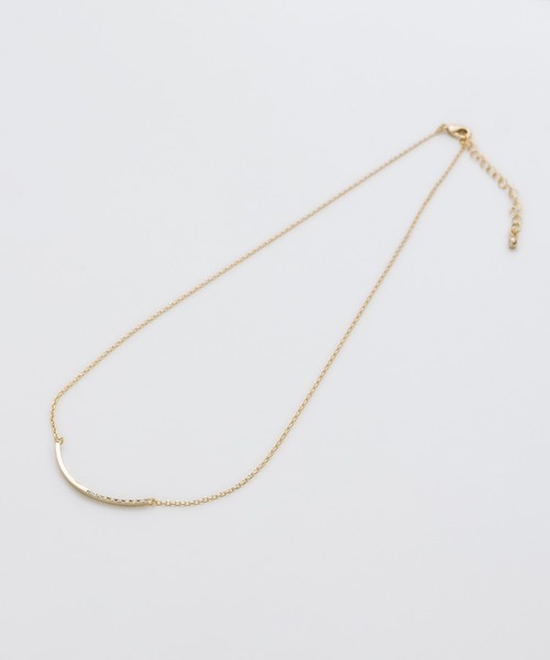 シンプルビジューネックレス