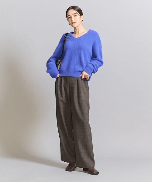 ユナイテッドアローズ　セットアップ　ゴム　ストレッチ　ウォッシュブル　チェック BEAUTY&YOUTH UNITED ARROWS（ビューティーアンドユースユナイテッド