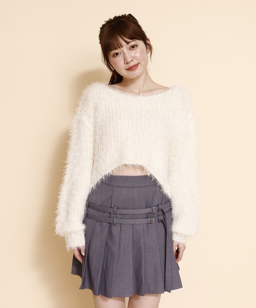 REDYAZEL（レディアゼル）の「ダブルベルトプリーツミニスカート（スカート・レディース・グレー/ブラック/ベージュ・SMALL/MEDIUM）」の14枚目の写真