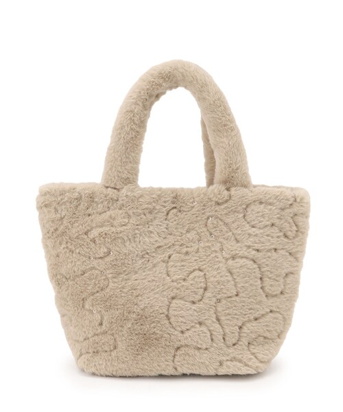 SHOO・LA・RUE（シューラルー）の「◆スパンコールフェイクファーランチトートバッグ（トートバッグ・レディース・アイボリー系3/ベージュ系3/グレー系その他4/ベージュ系その他7・00）」の3枚目の写真