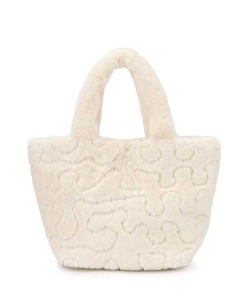 SHOO・LA・RUE（シューラルー）の「◆スパンコールフェイクファーランチトートバッグ（トートバッグ・レディース・アイボリー系3/ベージュ系3/グレー系その他4/ベージュ系その他7・00）」の4枚目の写真