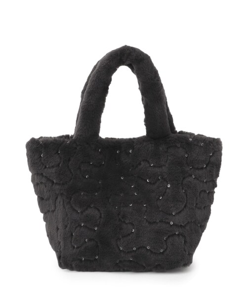 SHOO・LA・RUE（シューラルー）の「◆スパンコールフェイクファーランチトートバッグ（トートバッグ・レディース・アイボリー系3/ベージュ系3/グレー系その他4/ベージュ系その他7・00）」の2枚目の写真