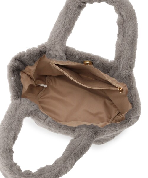 SHOO・LA・RUE（シューラルー）の「◆スパンコールフェイクファーランチトートバッグ（トートバッグ・レディース・アイボリー系3/ベージュ系3/グレー系その他4/ベージュ系その他7・00）」の12枚目の写真