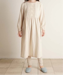 KID BLUE（キッドブルー）の「キッドブルー -コードエンブＷガーゼ -長袖ナイティ -KNAM557 -kidblue（ルームウェア/パジャマ）」