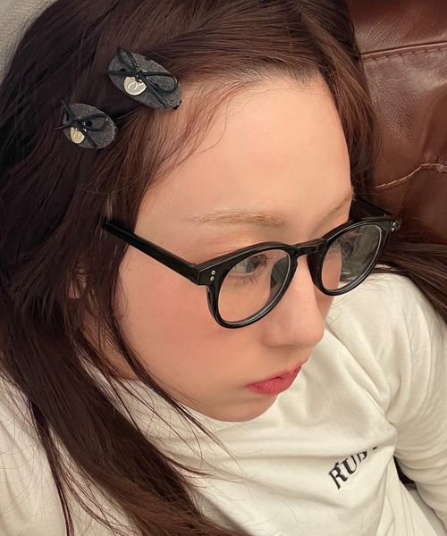 RUBY AND YOU（ルビーアンドユー）の「［select］ドット柄ミニヘアクリップ 2個セット（ヘアピン・レディース・ブラウン/グレー・FREE）」の10枚目の写真