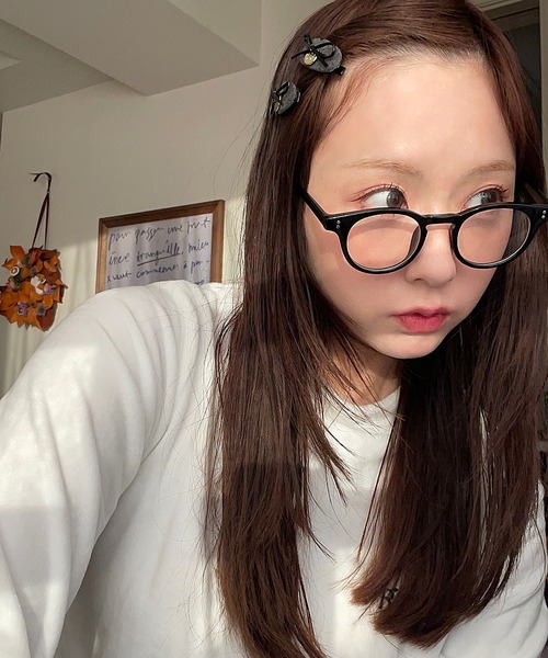 RUBY AND YOU（ルビーアンドユー）の「［select］ドット柄ミニヘアクリップ 2個セット（ヘアピン・レディース・ブラウン/グレー・FREE）」の7枚目の写真