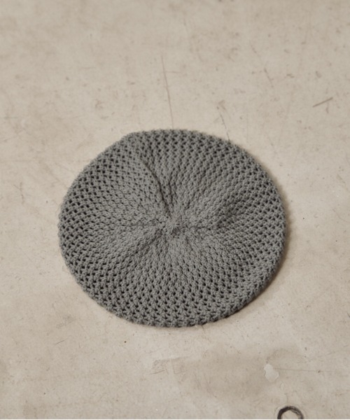 CIAOPANIC TYPY（チャオパニックティピー）の「メッシュニットベレー（ハンチング/ベレー帽・レディース・サーモンピンク/ブラウン/ブラック/グレー/オフホワイト・ONE SIZE）」の13枚目の写真