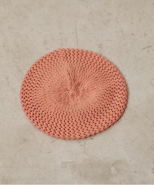 CIAOPANIC TYPY（チャオパニックティピー）の「メッシュニットベレー（ハンチング/ベレー帽・レディース・サーモンピンク/ブラウン/ブラック/グレー/オフホワイト・ONE SIZE）」の14枚目の写真