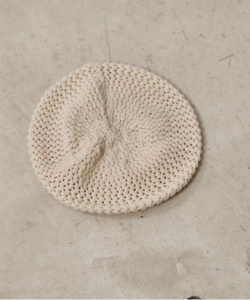 CIAOPANIC TYPY（チャオパニックティピー）の「メッシュニットベレー（ハンチング/ベレー帽・レディース・サーモンピンク/ブラウン/ブラック/グレー/オフホワイト・ONE SIZE）」の7枚目の写真