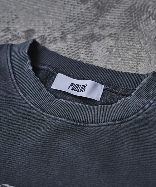 PUBLUX(パブリュクス)の「PUBLUX/パブリュクス ANTE 別注 Fake Money プリント裏毛スウェット【限定展開】(スウェット・メンズ・オフホワイト/スミクロ・SMALL/MEDIUM/LARGE)」の14枚目の写真