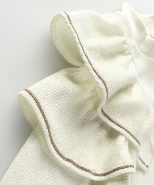 BRANSHES（ブランシェス）の「フリルニットソー（スウェット・キッズ・ラベンダー/アイボリー/ブラック・90/140/130/150/120/80/100/110）」の6枚目の写真